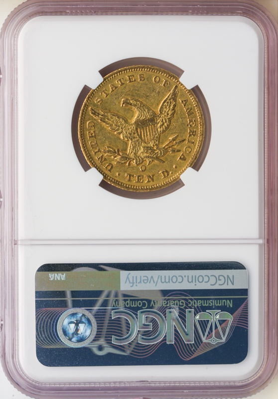 1848-O $10 Liberty NGC AU58 CAC 1848-O $10 Liberty NGC AU58 CAC