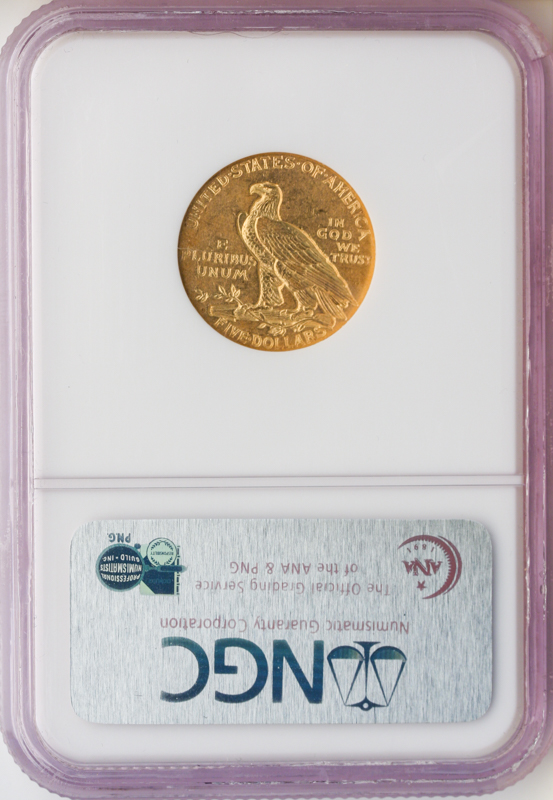 1909-O $5 Indian NGC AU58 1909-O $5 Indian NGC AU58