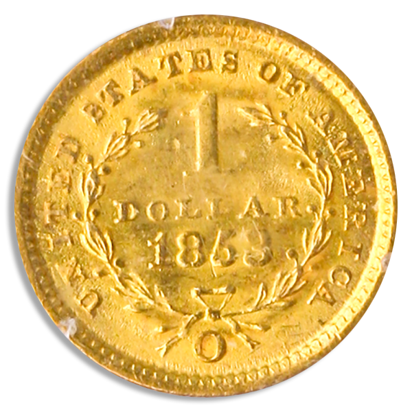 1853-O $1 Indian Princess PCGS MS65 CAC