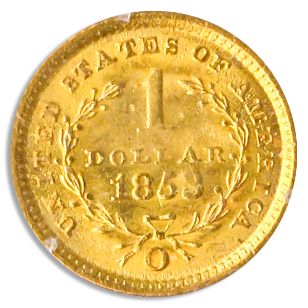 1853-O $1 Indian Princess PCGS MS65 CAC 1853-O $1 Indian Princess PCGS MS65 CAC