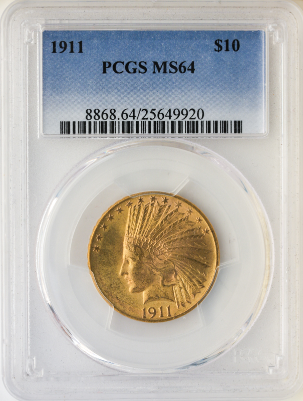 1911 $10 Indian PCGS MS64 1911 $10 Indian PCGS MS64