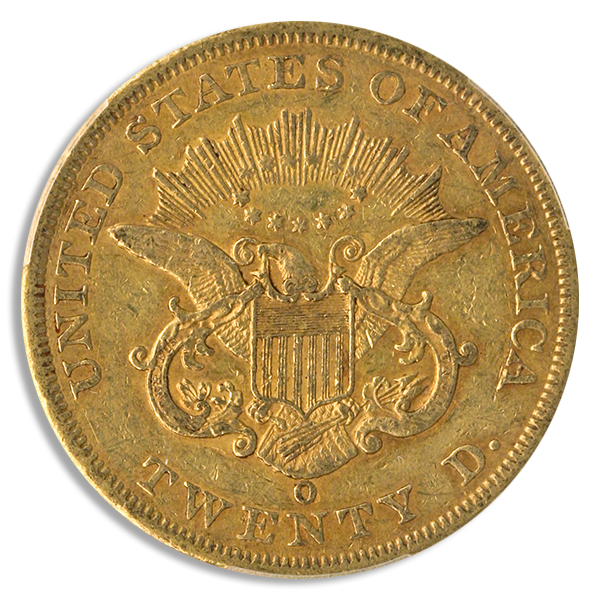 1861-O $20 Liberty PCGS XF40 CAC 1861-O $20 Liberty PCGS XF40 CAC