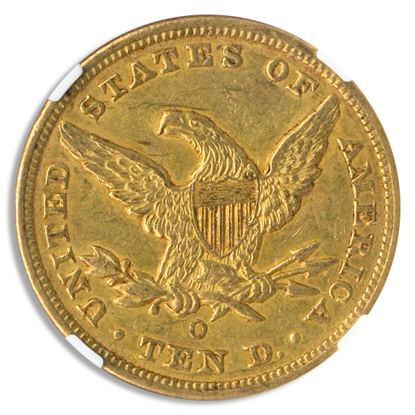 1851-O $10 Liberty NGC AU55 CAC