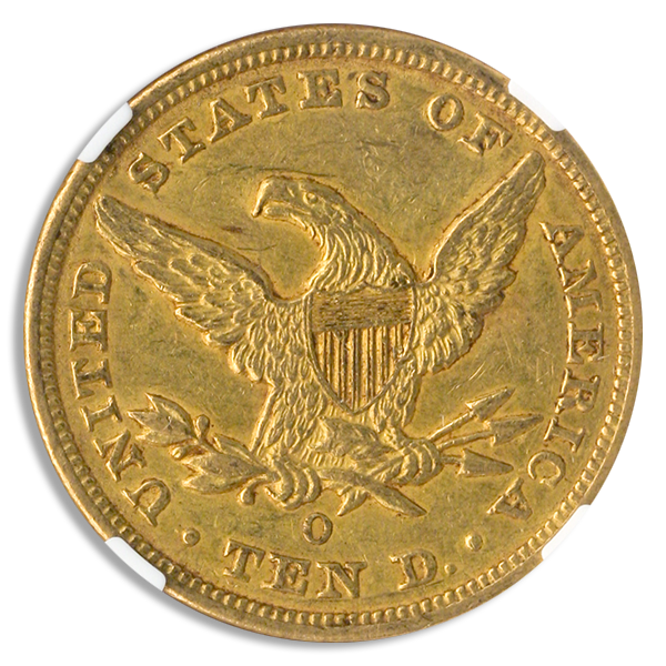 1851-O $10 Liberty NGC AU55 CAC 1851-O $10 Liberty NGC AU55 CAC