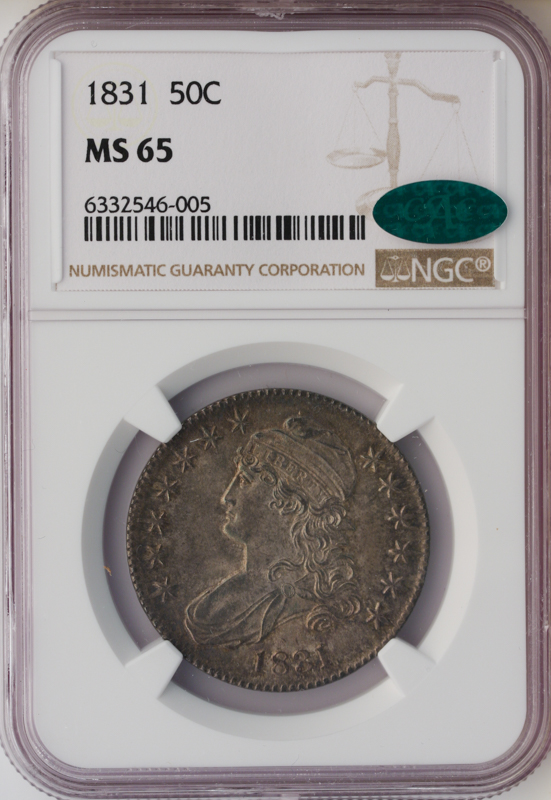 1831 Capped Bust Half Dollar NGC MS65 CAC