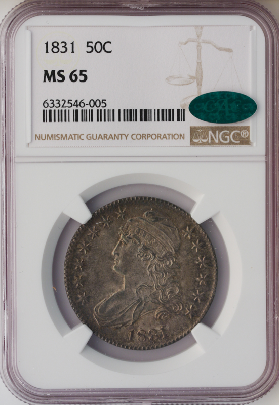 1831 Capped Bust Half Dollar NGC MS65 CAC 1831 Capped Bust Half Dollar NGC MS65 CAC