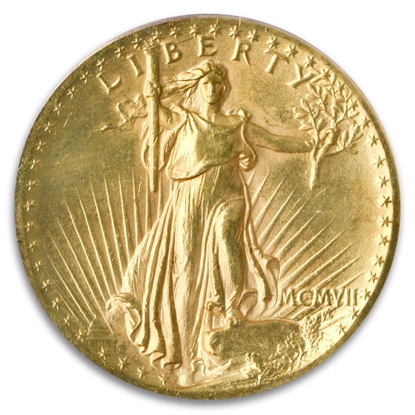 1907 $20 Saint Gaudens High-Relief Wire Edge PCGS MS63 1907 $20 Saint Gaudens High-Relief Wire Edge PCGS MS63
