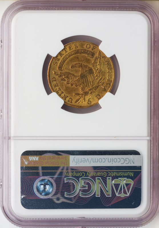 1810 $5 Capped Bust Large 5 NGC AU55 CAC 1810 $5 Capped Bust Large 5 NGC AU55 CAC