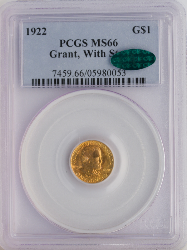 1922 Grant $1 With Star PCGS MS66 CAC 1922 Grant $1 With Star PCGS MS66 CAC
