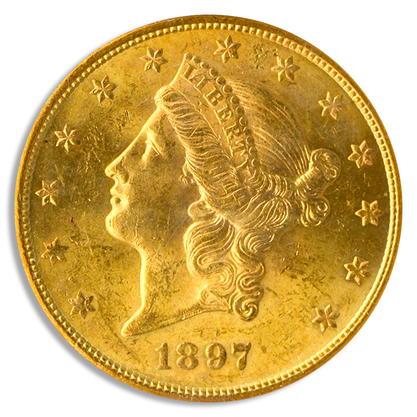 1897-S $20 Liberty PCGS MS62 1897-S $20 Liberty PCGS MS62