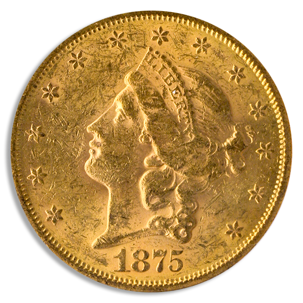 1875-S $20 Liberty PCGS MS60