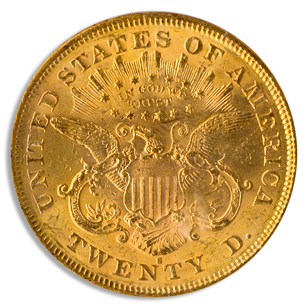 1875-S $20 Liberty PCGS MS60