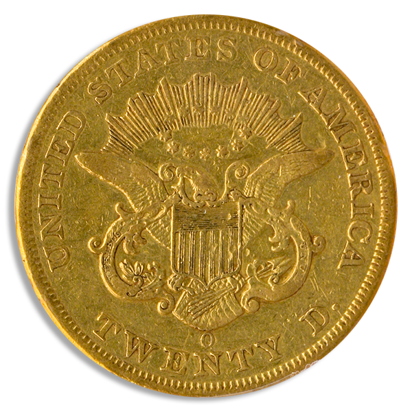 1855-O $20 Liberty PCGS XF40 CAC 1855-O $20 Liberty PCGS XF40 CAC