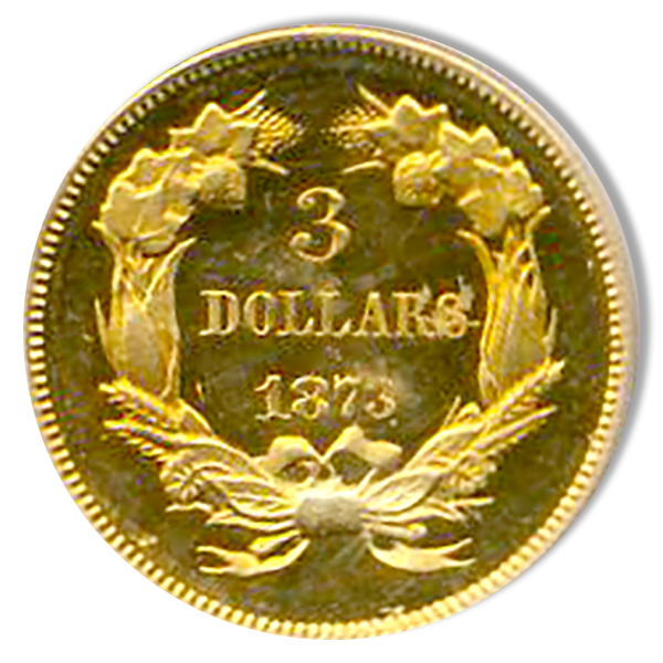 1873 $3 Indian Princess Open 3 PCGS PR65 Deep Cameo CAC 1873 $3 Indian Princess Open 3 PCGS PR65 Deep Cameo CAC