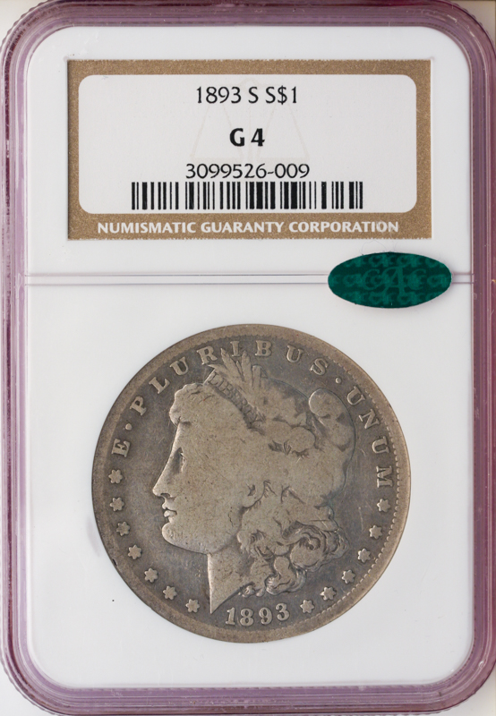 1893-S Morgan $1 NGC G04 CAC