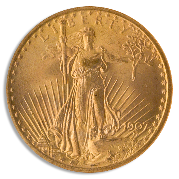 1907 $20 Saint Gaudens NGC MS65 CAC 1907 $20 Saint Gaudens NGC MS65 CAC