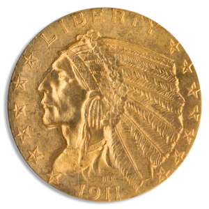 1911 $5 Indian NGC MS64 CAC