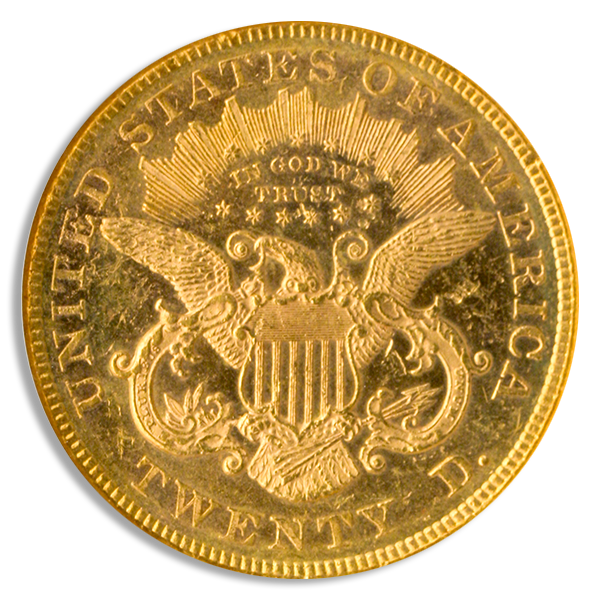 1876 $20 Liberty NGC MS60