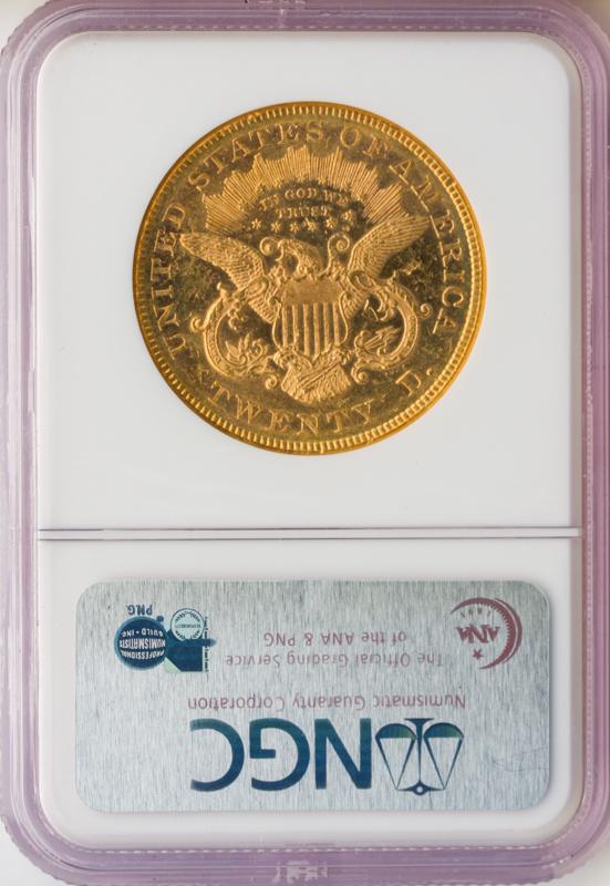 1876 $20 Liberty NGC MS60