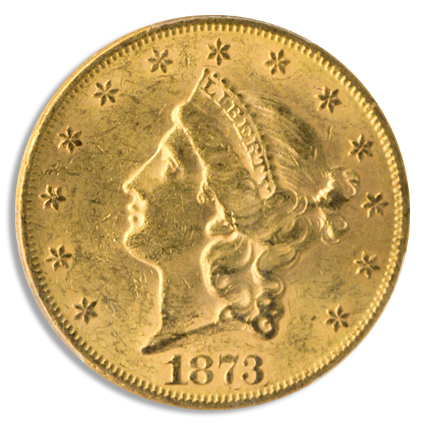 1873 $20 Liberty Open 3 Granite Lady PCGS AU58 CAC 1873 $20 Liberty Open 3 Granite Lady PCGS AU58 CAC
