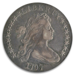 1797 Draped Bust $1 Small Eagle 9×7 PCGS XF40 CAC