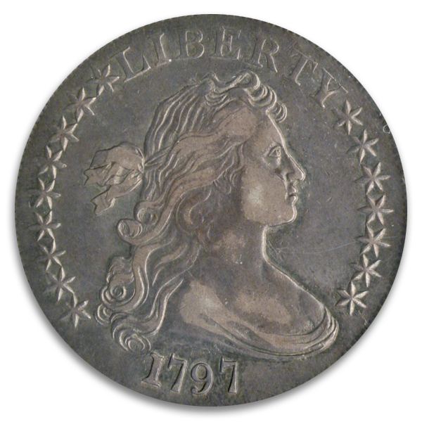 1797 Draped Bust $1 Small Eagle 9x7 PCGS XF40 CAC 1797 Draped Bust $1 Small Eagle 9x7 PCGS XF40 CAC