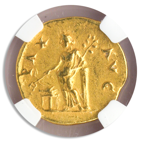 Twelve Caesars Titus Aureus NGC XF Strike:5 Surface:3 7.28 grams