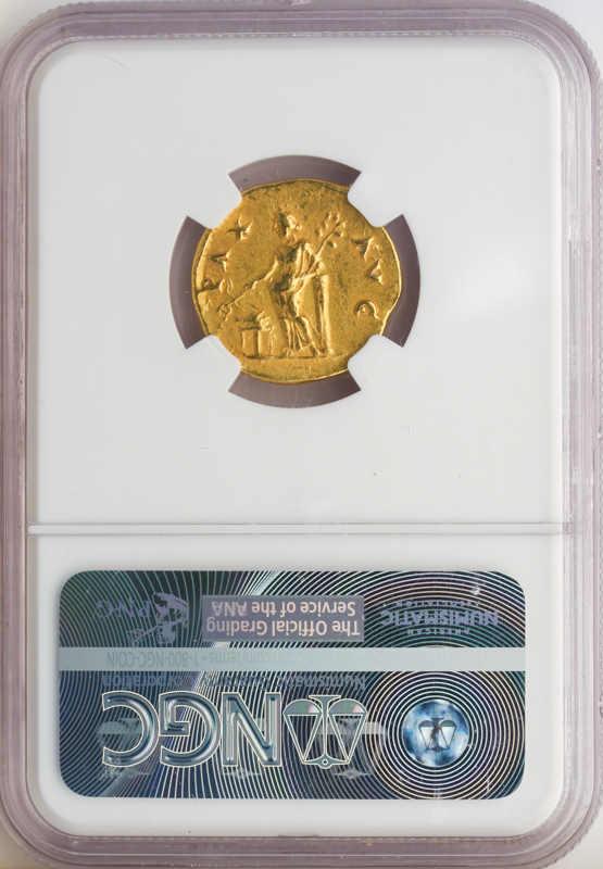 Twelve Caesars Titus Aureus NGC XF Strike:5 Surface:3 7.28 grams