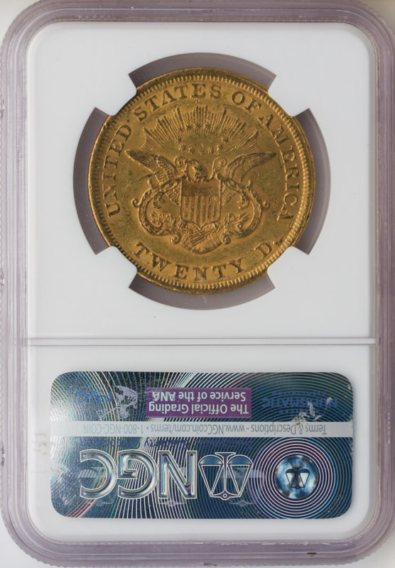 1853 $20 Liberty NGC AU58 CAC 1853 $20 Liberty NGC AU58 CAC