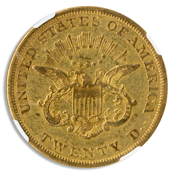 1850 $20 Liberty NGC AU53 CAC 1850 $20 Liberty NGC AU53 CAC