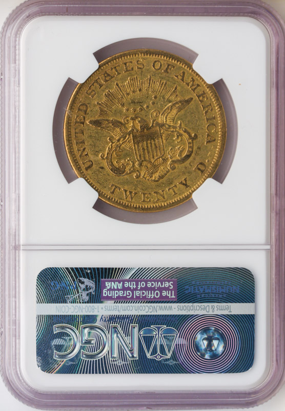 1850 $20 Liberty NGC AU53 CAC 1850 $20 Liberty NGC AU53 CAC