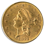 1873-S $20 Liberty Open 3  PCGS MS60 CAC