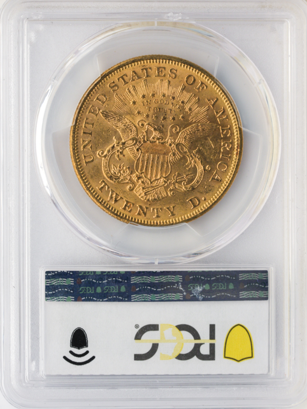 1873-S $20 Liberty Open 3 PCGS MS60 CAC 1873-S $20 Liberty Open 3 PCGS MS60 CAC