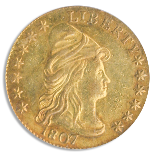 1807 $2.50 Draped Bust PCGS AU55