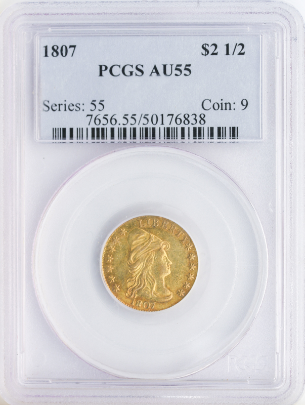 1807 $2.50 Draped Bust PCGS AU55