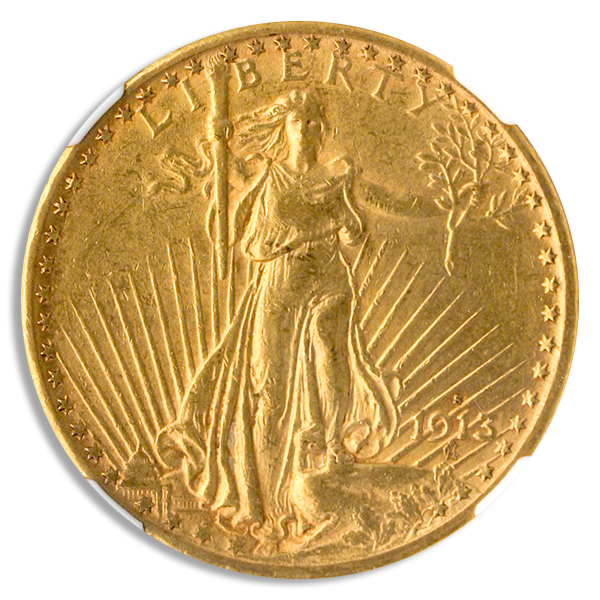 1913-S $20 Saint Gaudens NGC AU55 CAC