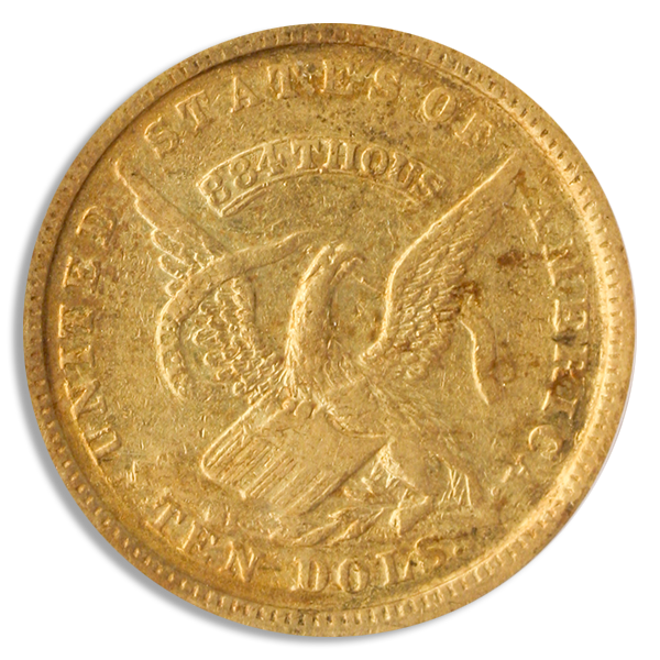 1852 $10 ASSAY SSCA Shipwreck Effect PCGS XF45