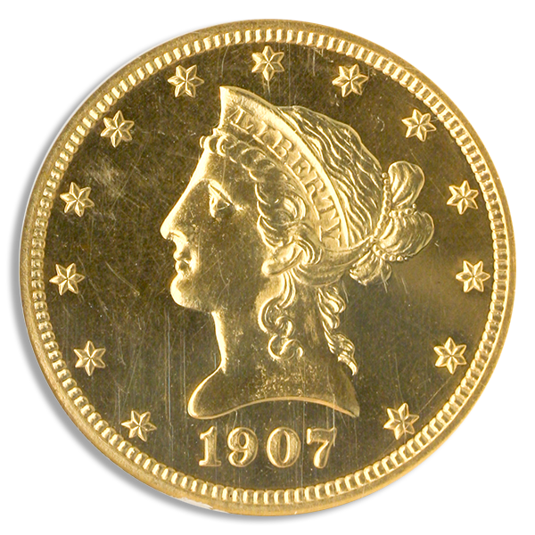 1907 $10 Liberty NGC PR65 CAC