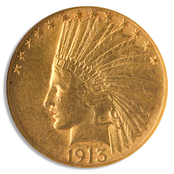 1913-S $10 Indian NGC AU55