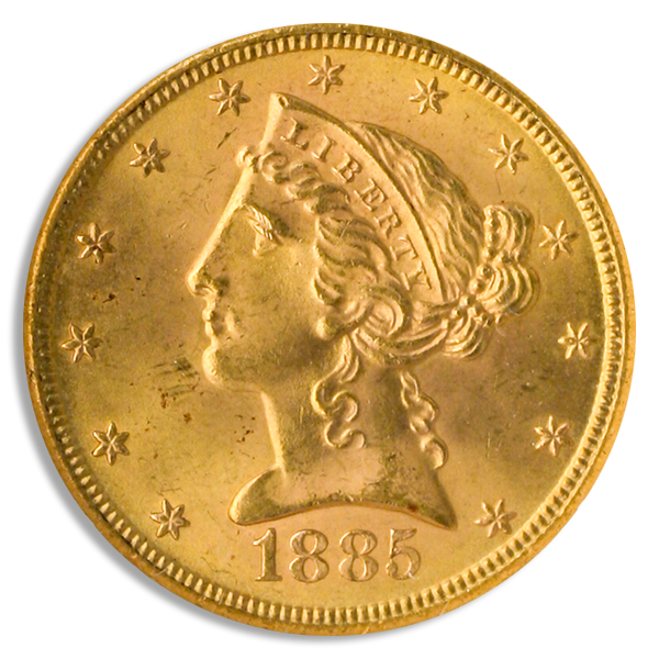1885-S $5 Liberty NGC MS65 CAC
