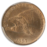 1857 Flying Eagle Cent PCGS MS65 CAC
