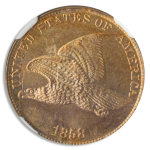 1857 Flying Eagle Cent Large Letters NGC MS65 CAC