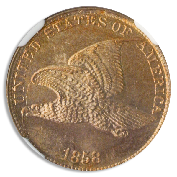 1857 Flying Eagle Cent Large Letters NGC MS65 CAC 1857 Flying Eagle Cent Large Letters NGC MS65 CAC