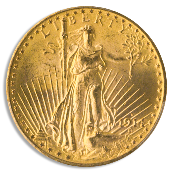 1914-D $20 Saint Gaudens PCGS MS65 CAC 1914-D $20 Saint Gaudens PCGS MS65 CAC