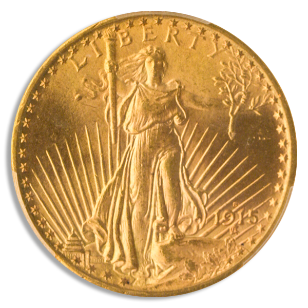 1915-S $20 Saint Gaudens Gold Coin PCGS MS65 CAC
