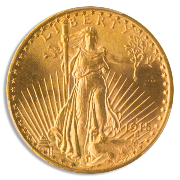 1915-S $20 Saint Gaudens Gold Coin PCGS MS65 CAC 1915-S $20 Saint Gaudens Gold Coin PCGS MS65 CAC