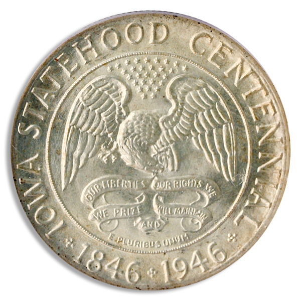 1946 Iowa Silver Commemorative Half Dollar PCGS MS66 1946 Iowa Silver Commemorative Half Dollar PCGS MS66