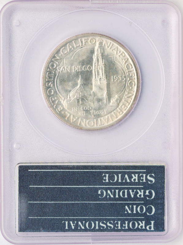 1935-S San Diego 50c Silver Commemorative PCGS MS65 1935-S San Diego 50c Silver Commemorative PCGS MS65