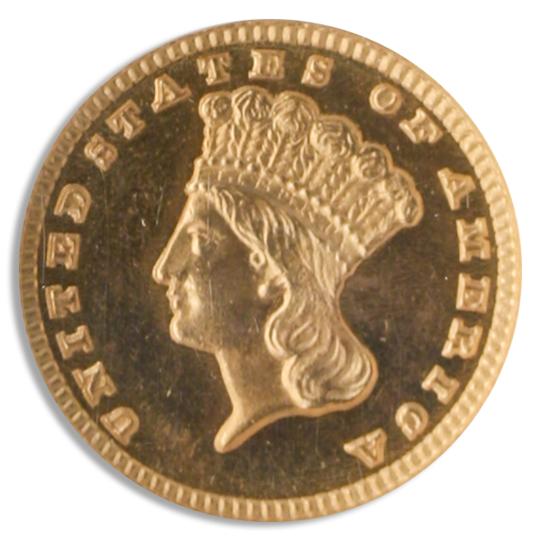 1885 $1 Gold NGC PR66 Cameo CAC