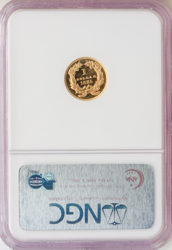 1885 $1 Gold NGC PR66 Cameo CAC